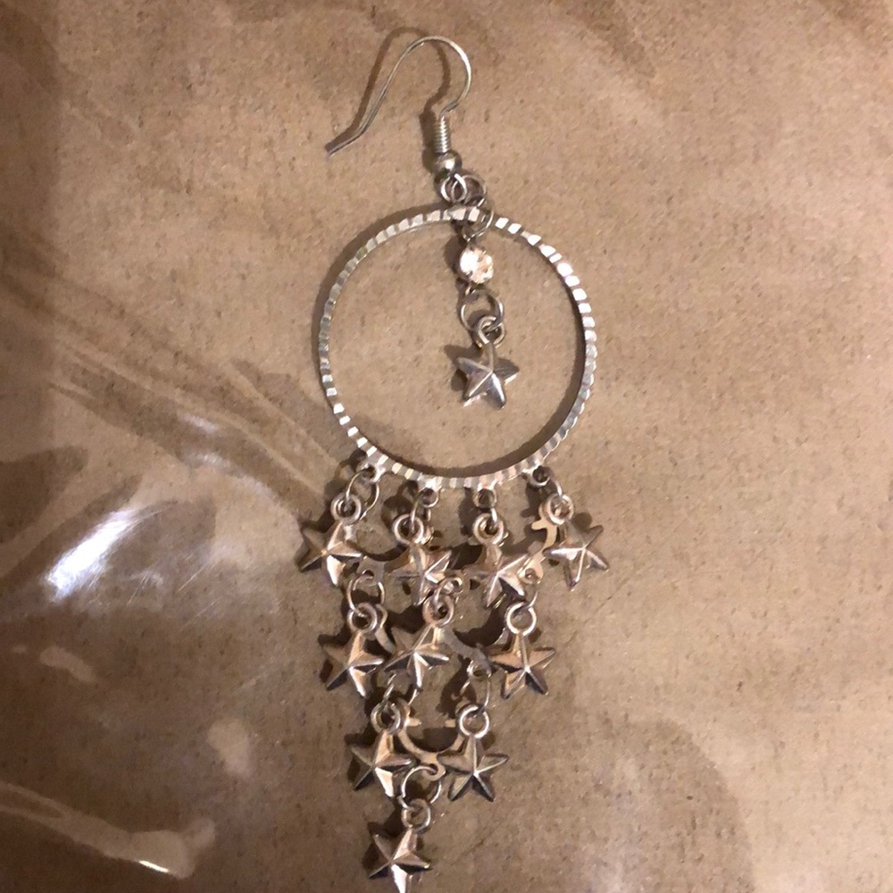 Dangling star earrings - Picture 2 of 2